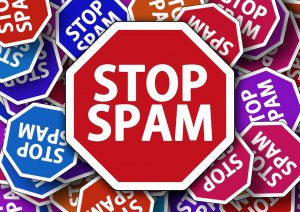 Stop Spam stop sign graphic